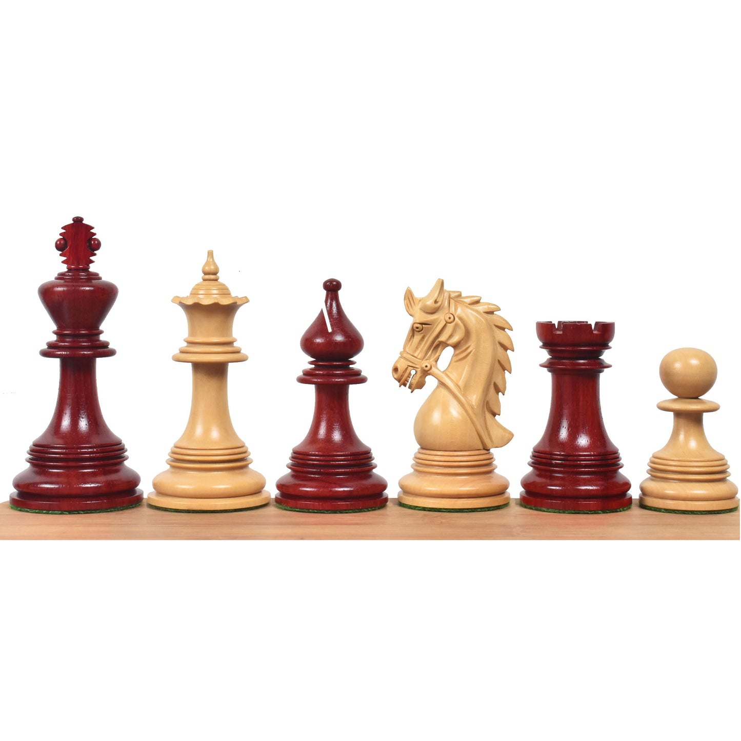 4.3" Napoleon Luxury Staunton Chess Set- Chess Pieces Only - Triple Weight Bud Rosewood