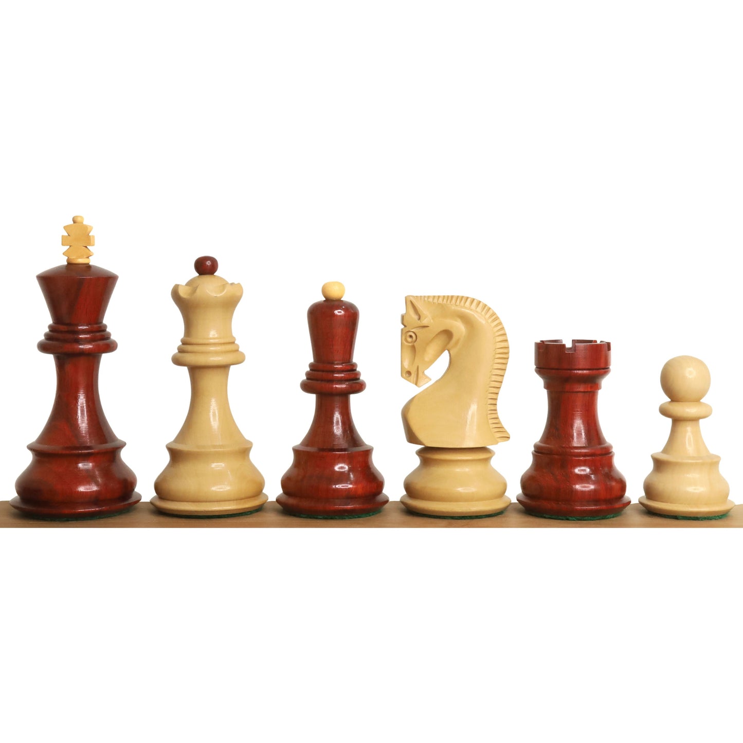 3.9" Russian Zagreb 59' Chess Set- Chess Pieces Only - Double Weighted Bud Rose Wood