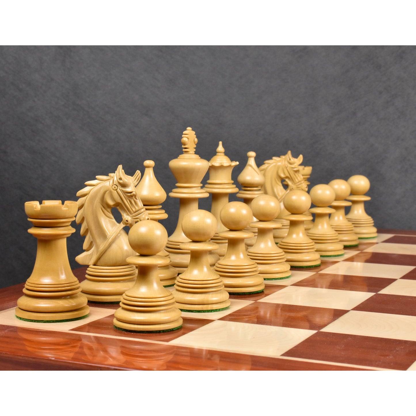 4.3" Napoleon Luxury Staunton Chess Set- Chess Pieces Only - Triple Weight Bud Rosewood