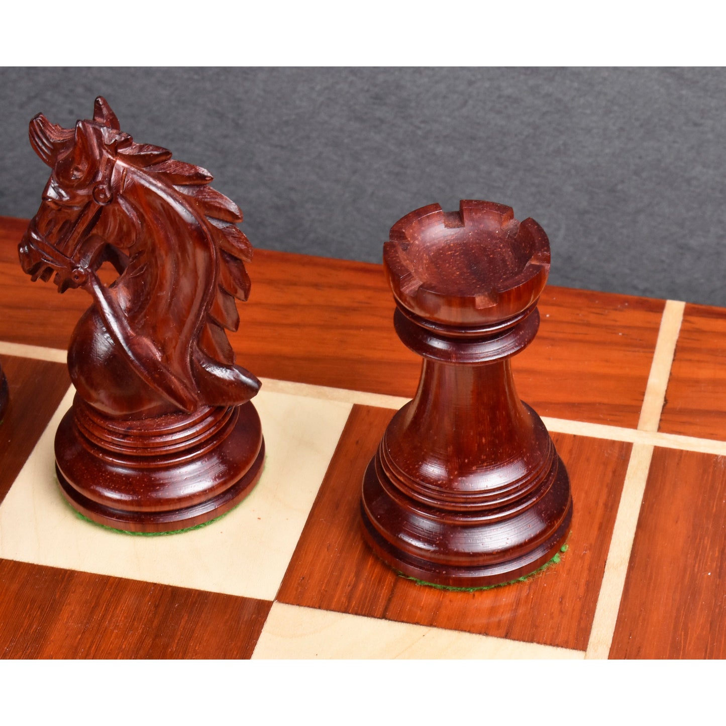 4.3" Napoleon Luxury Staunton Chess Set- Chess Pieces Only - Triple Weight Bud Rosewood