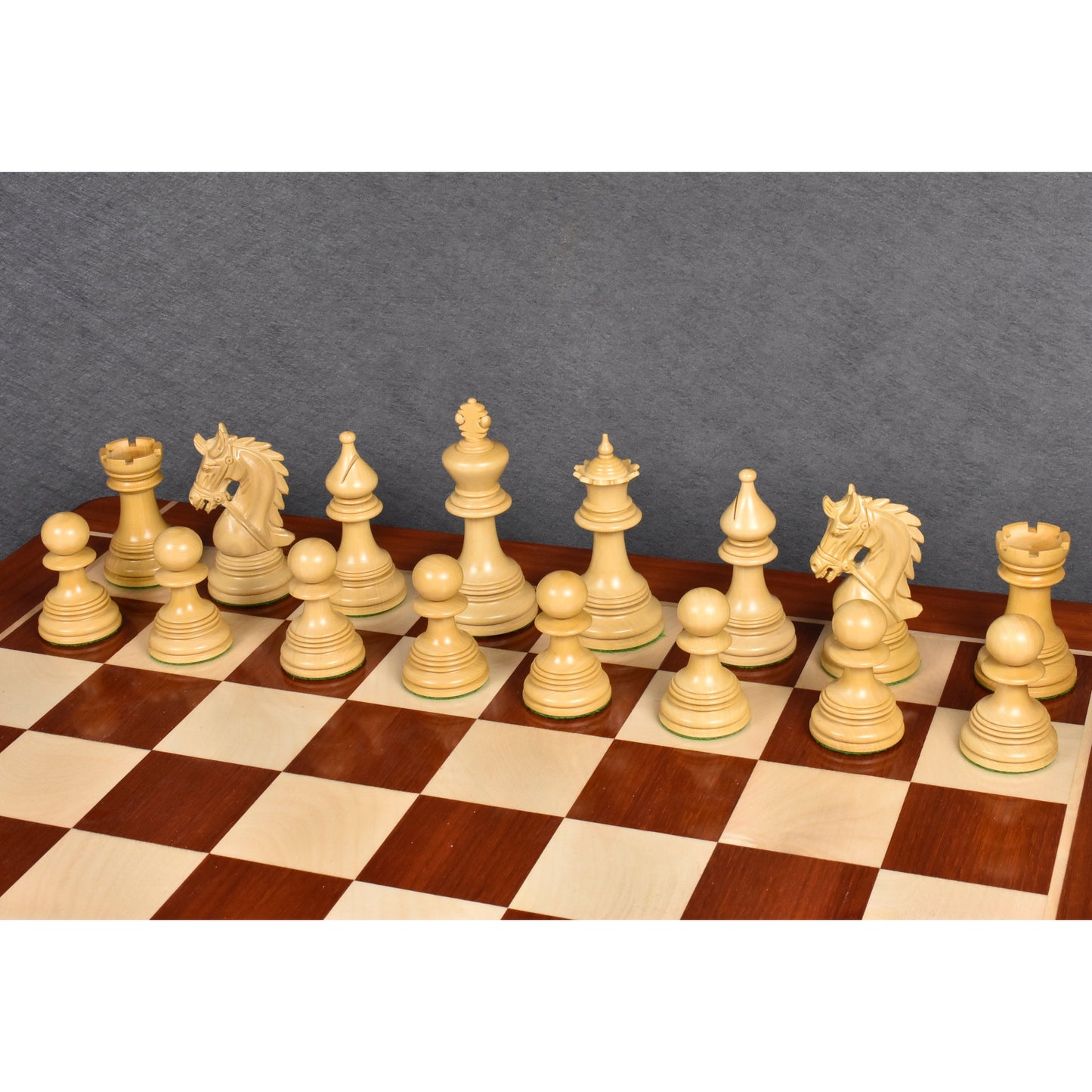 4.3" Napoleon Luxury Staunton Chess Set- Chess Pieces Only - Triple Weight Bud Rosewood