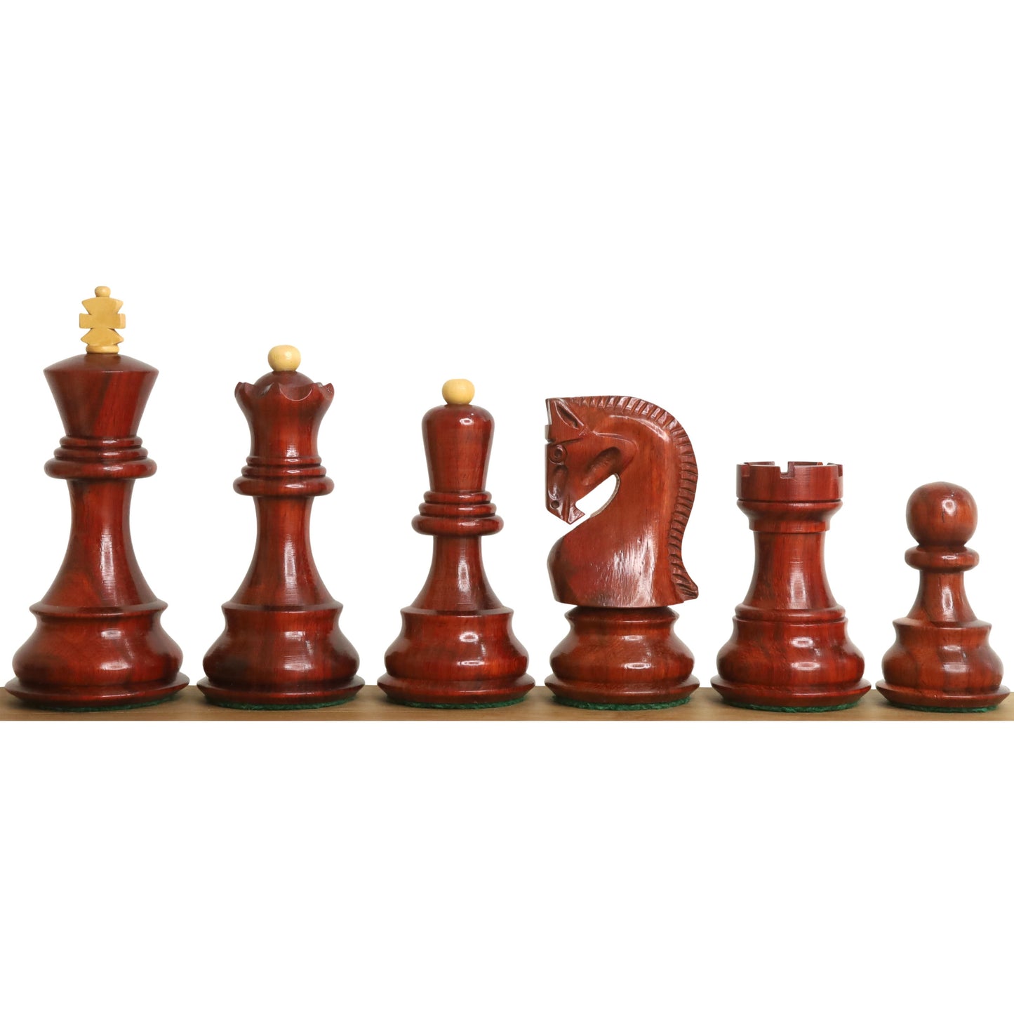 3.9" Russian Zagreb 59' Chess Set- Chess Pieces Only - Double Weighted Bud Rose Wood