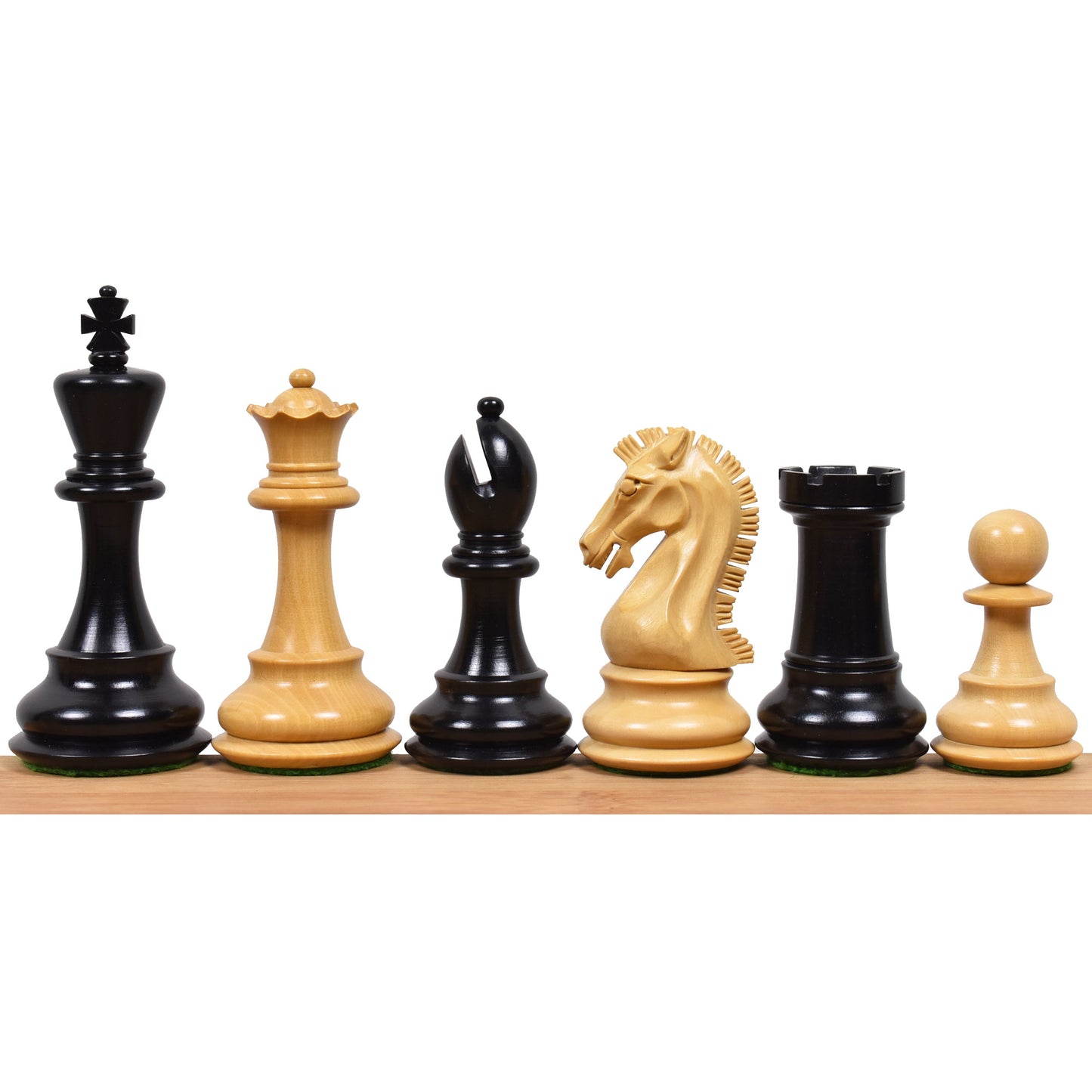 Slightly Imperfect 3.9" Craftsman Series Staunton Chess Set - Chess Pieces Only-Triple weighted Ebony Wood