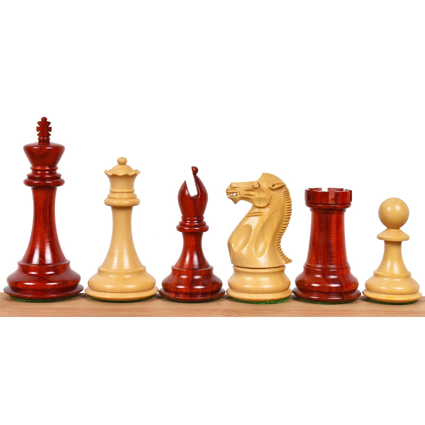 Combo of 4" Sleek Staunton Luxury Chess Set - Pieces in Bud Rosewood with Borderless Chess board and Storage Box