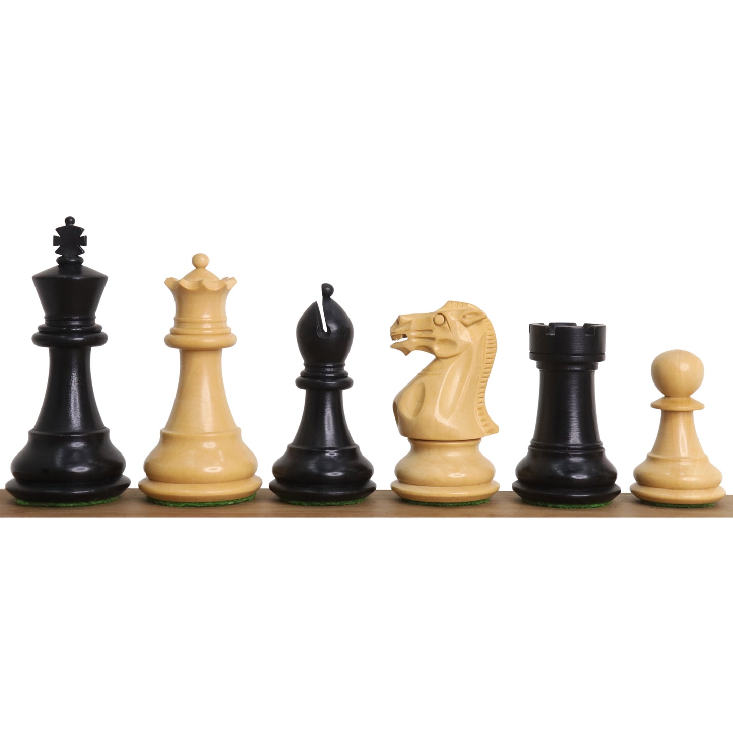 3" Professional Staunton Chess Set- Chess Pieces Only- Weighted Ebonized Boxwood