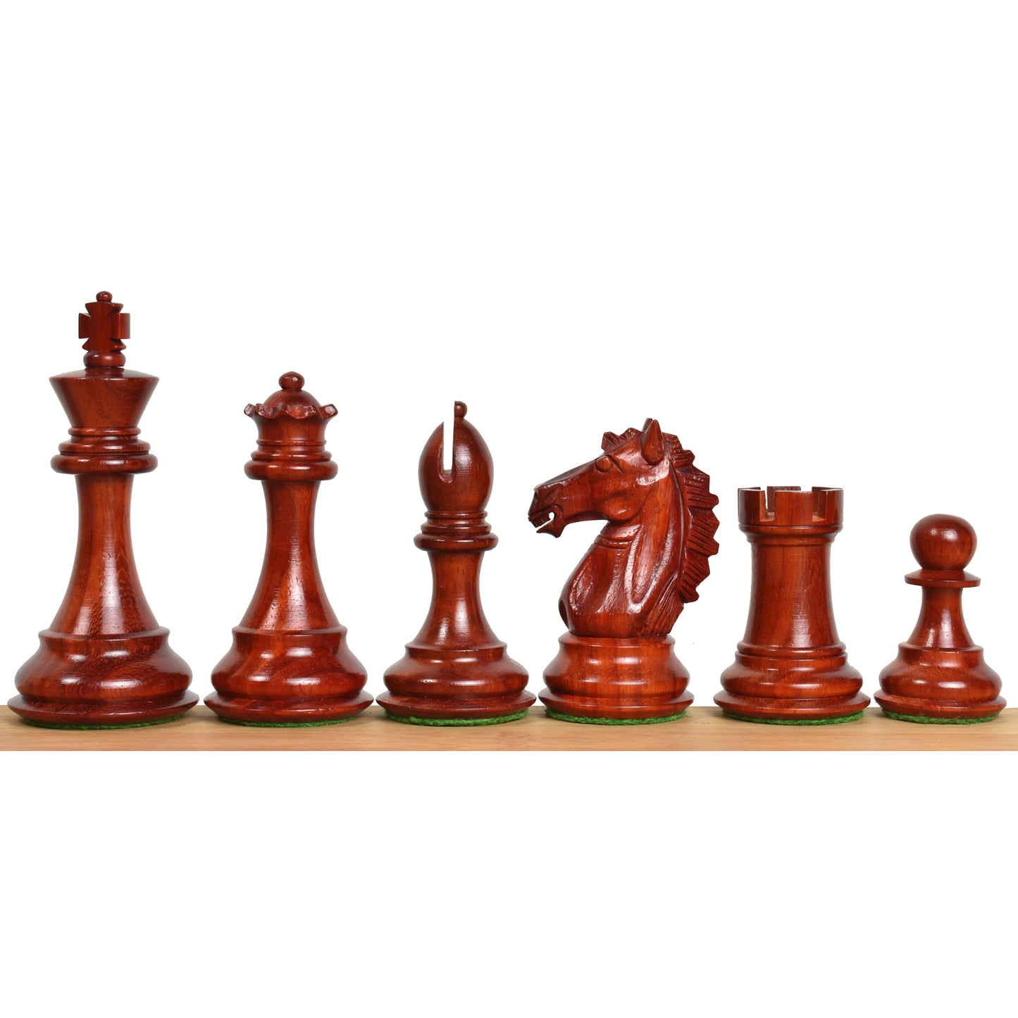 Exclusive Alban Staunton Weighted Chess Set- Chess Pieces Only - Bud Rose Wood- 4 Queens