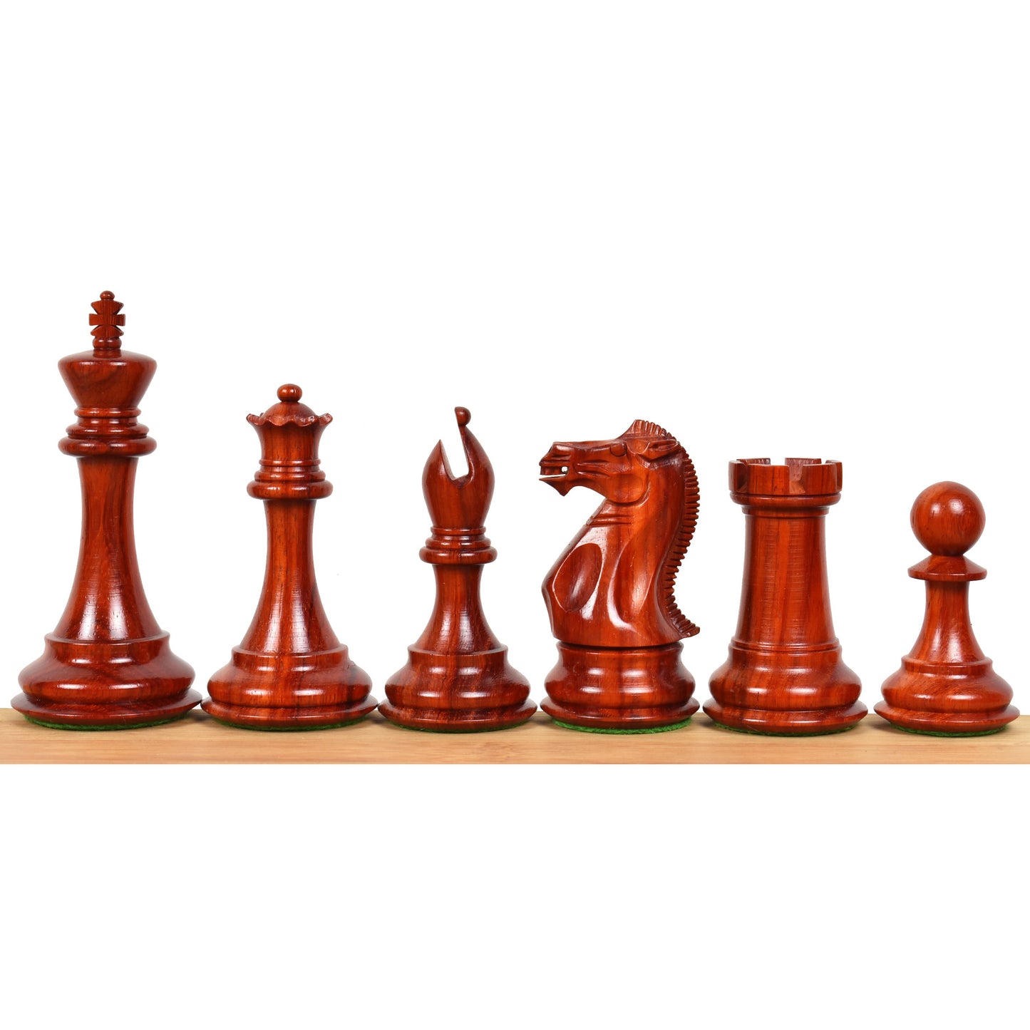 Combo of 4" Sleek Staunton Luxury Chess Set - Pieces in Bud Rosewood with Borderless Chess board and Storage Box