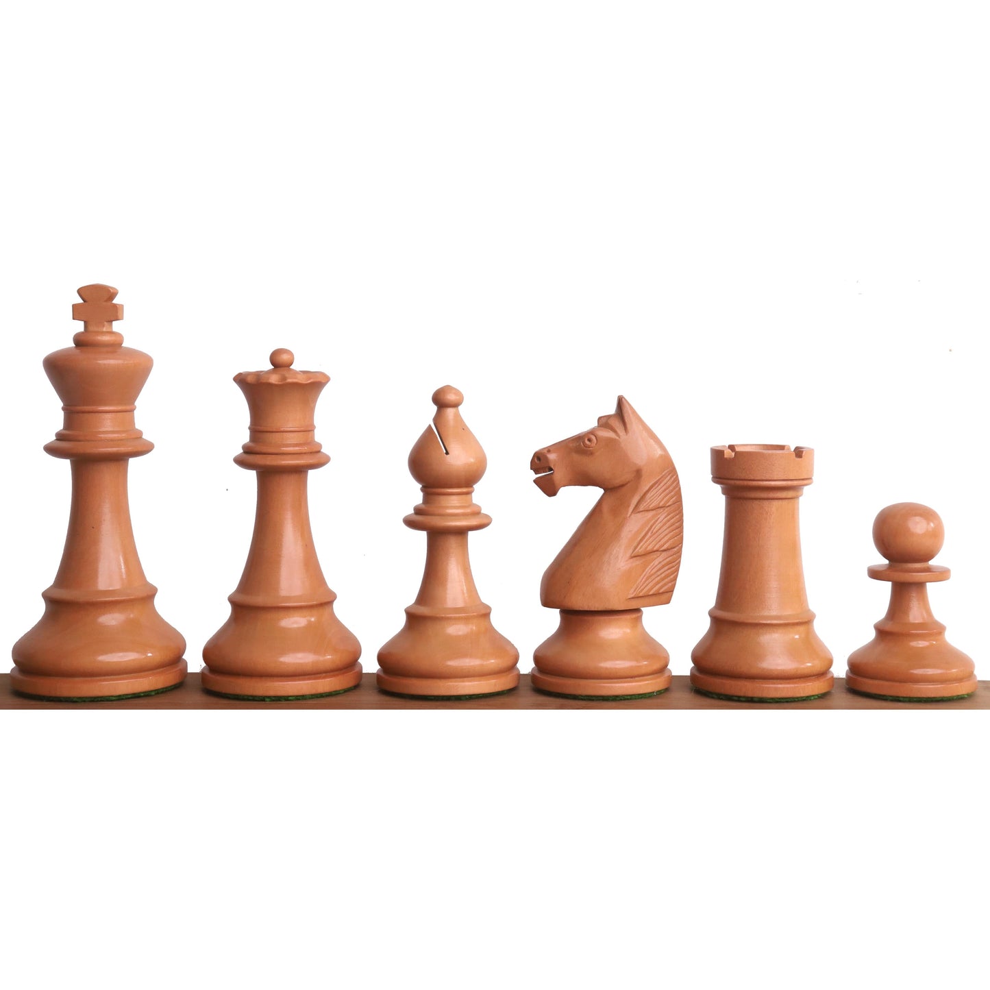 French Grandmaster's Staunton Chess Set- Chess Pieces Only- Antiqued Boxwood- 4.1" King