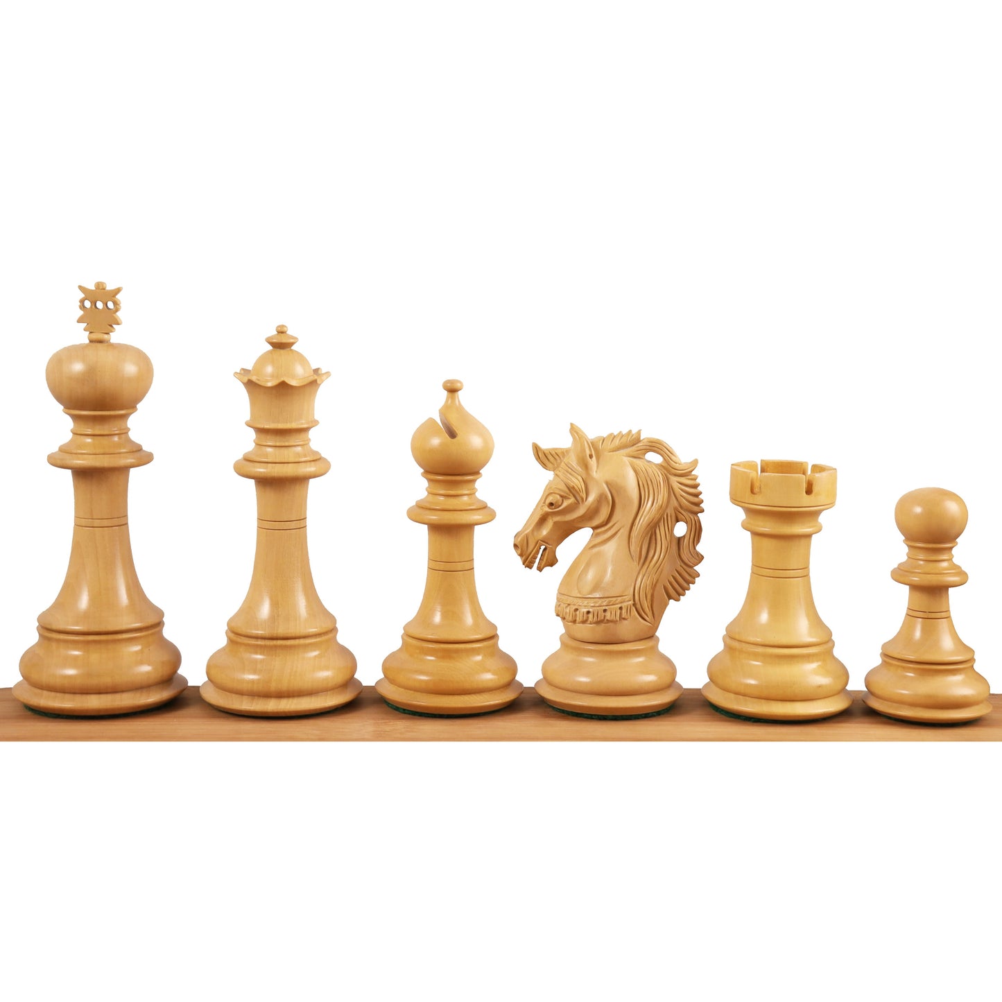 4.6" Prestige Luxury Staunton Chess Set- Chess Pieces Only - Natural Ebony Wood - Triple Weighted