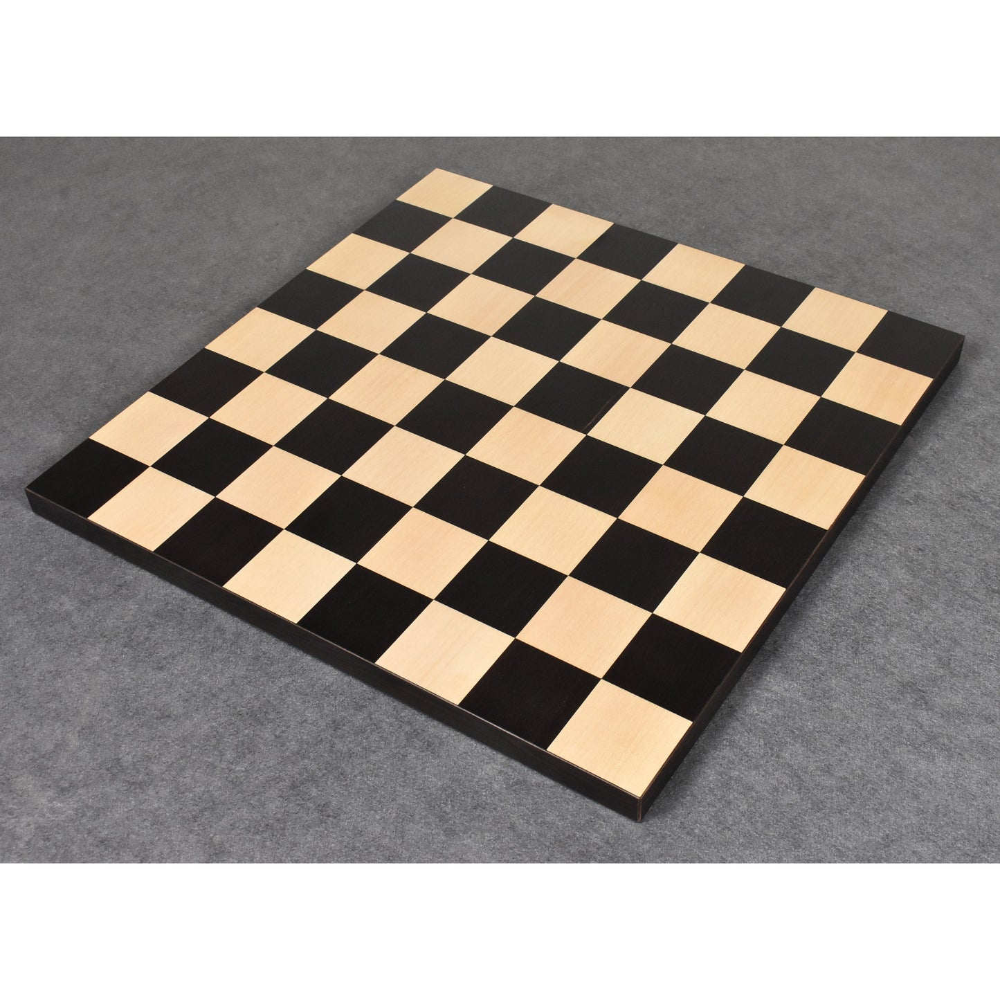 Borderless Chess board - 55 mm Square - Solid Ebony & Maple Wood - 17.7 inch