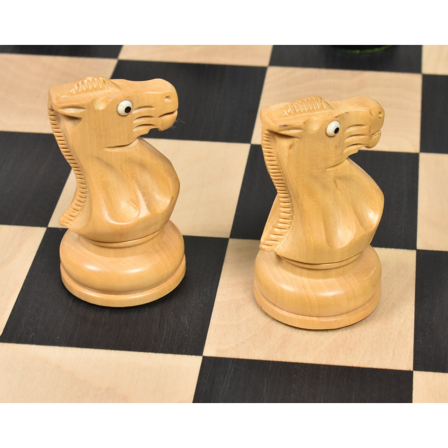 3.7" Soviet Grandmaster Supreme Chess Set- Chess Pieces Only in Boxwood- Glass Eyes