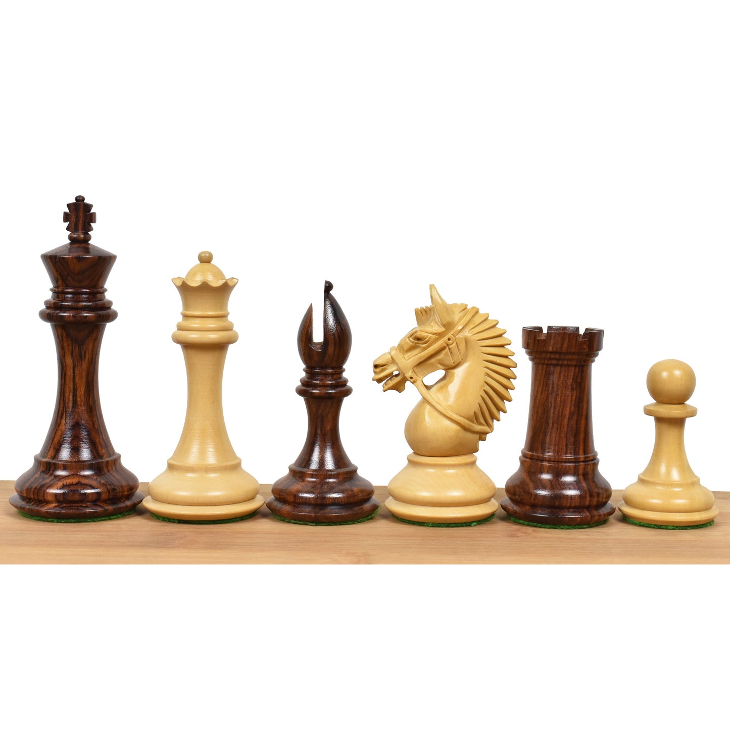 Combo of American Staunton Luxury Chess Set - Pieces in Rose Wood with Board and Box