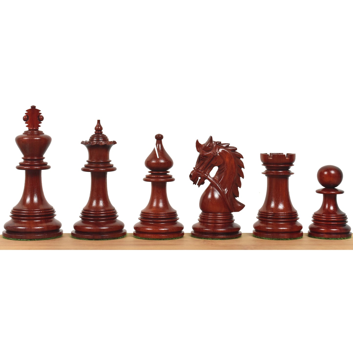 4.3" Napoleon Luxury Staunton Chess Set- Chess Pieces Only - Triple Weight Bud Rosewood