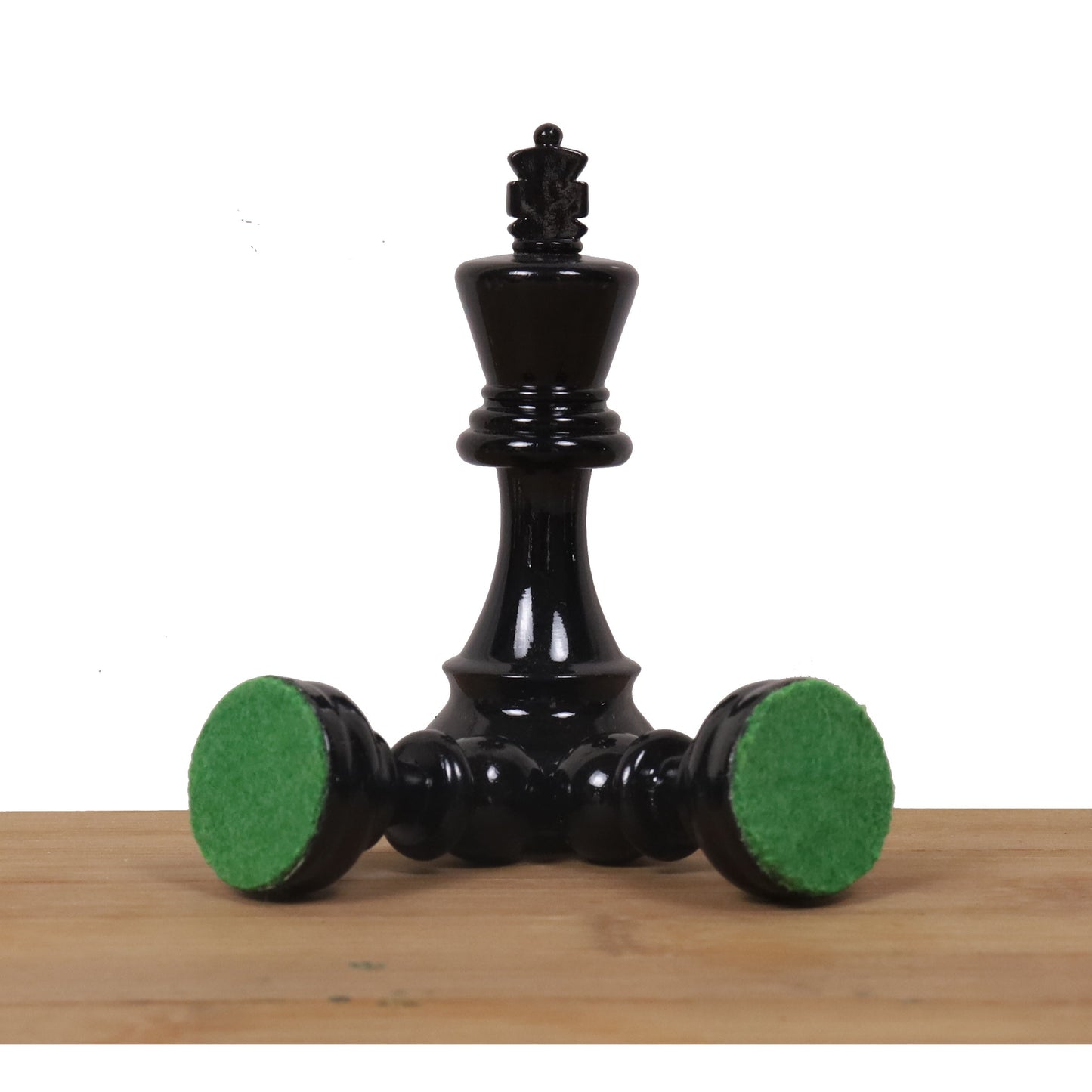 3.8" Black & Ivory White Painted Staunton Chess Set- Chess Pieces Only - Weighted Boxwood