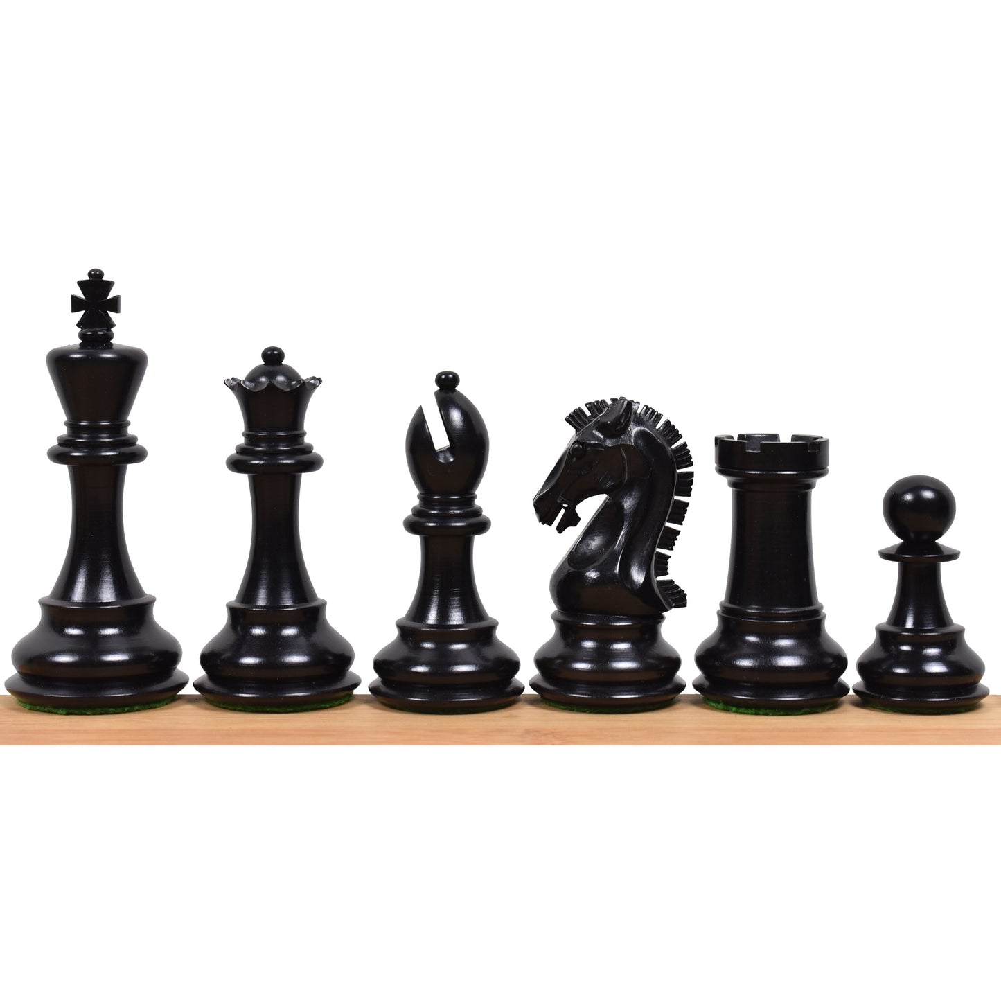 Slightly Imperfect 3.9" Craftsman Series Staunton Chess Set - Chess Pieces Only-Triple weighted Ebony Wood