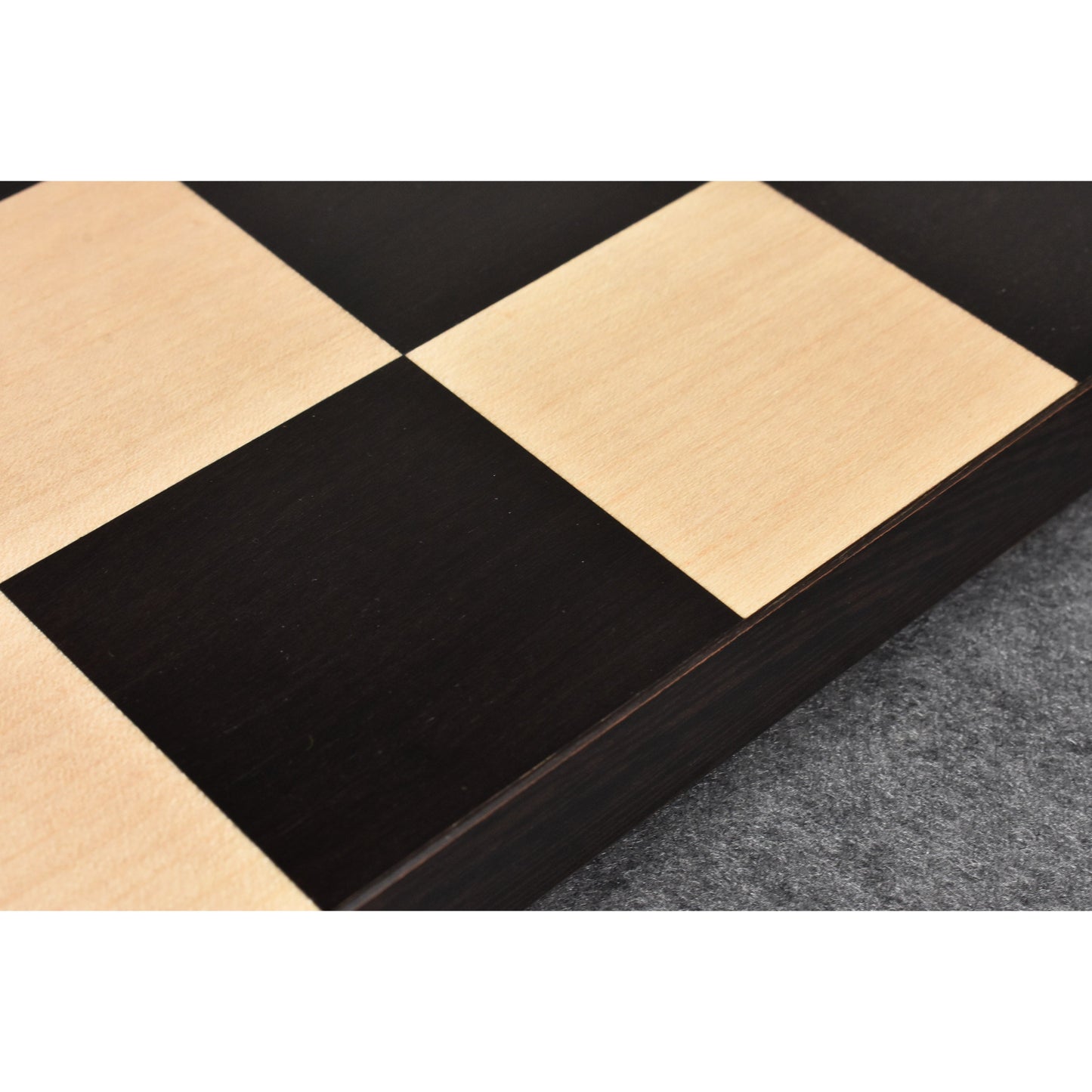 Borderless Chess board - 55 mm Square - Solid Ebony & Maple Wood - 17.7 inch