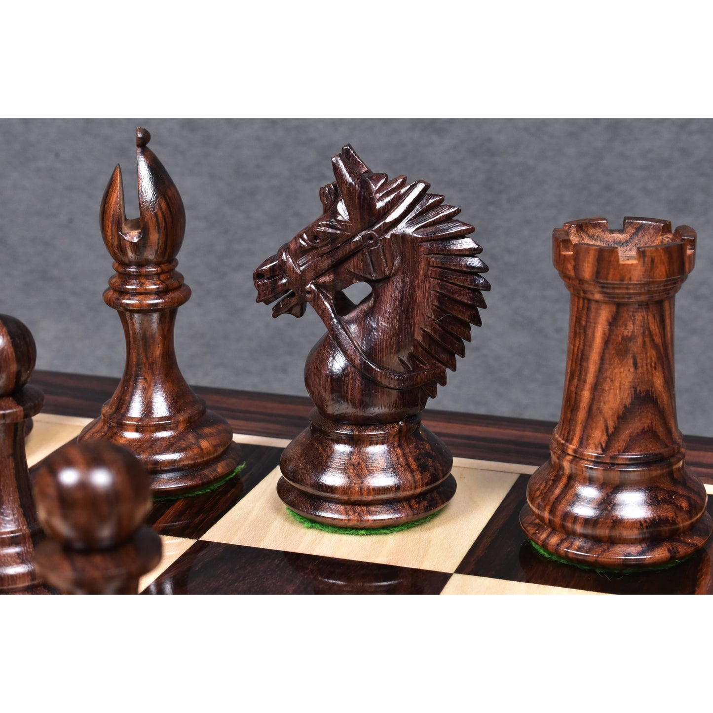 Combo of American Staunton Luxury Chess Set - Pieces in Rose Wood with Board and Box