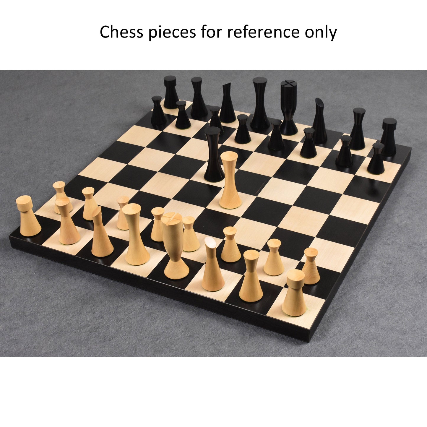 Borderless Chess board - 55 mm Square - Solid Ebony & Maple Wood - 17.7 inch