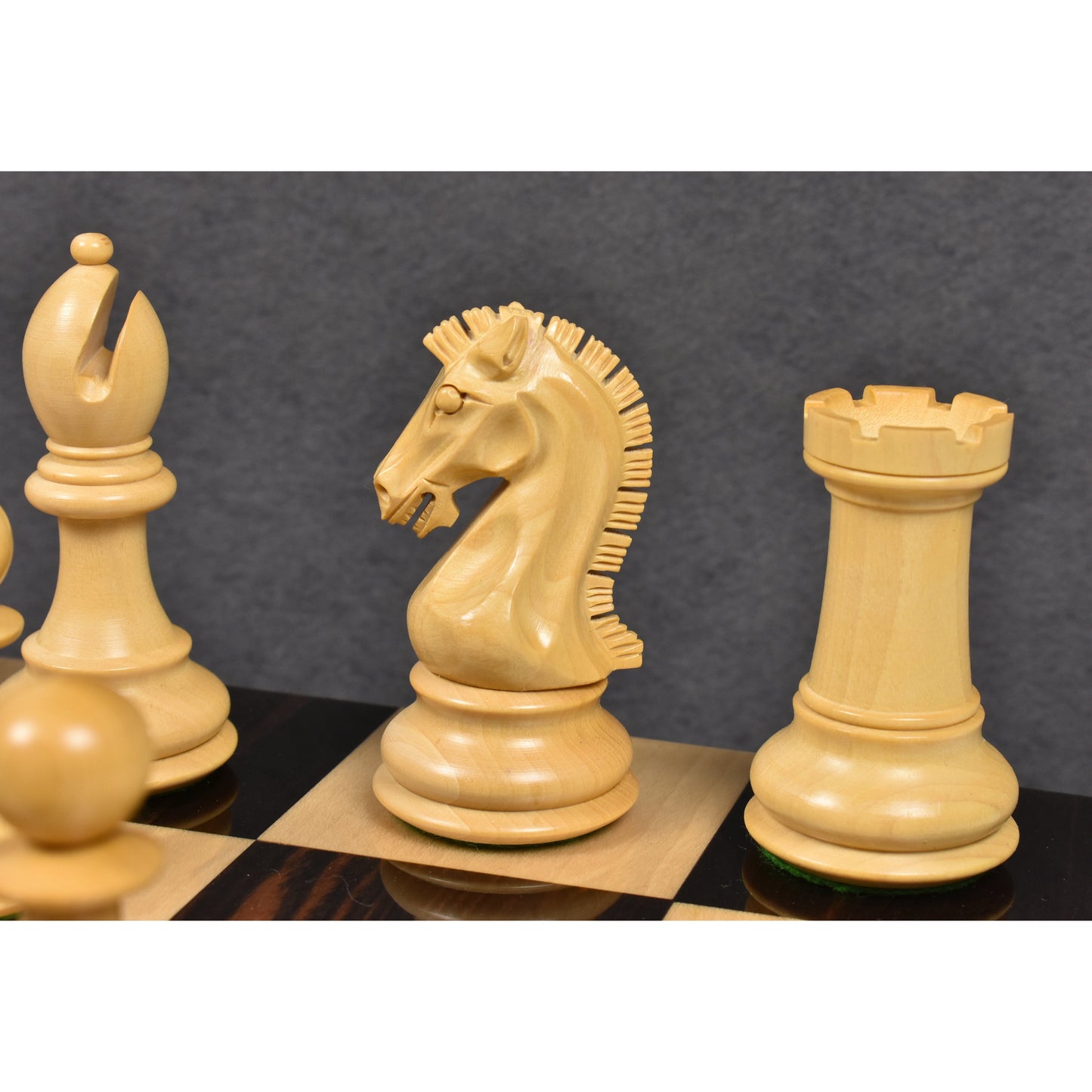 Slightly Imperfect 3.9" Craftsman Series Staunton Chess Set - Chess Pieces Only-Triple weighted Ebony Wood