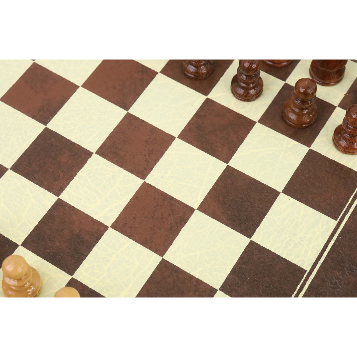 Leatherette 10 inch Travel Chess set & Storage- With Wooden Magnetic Pieces