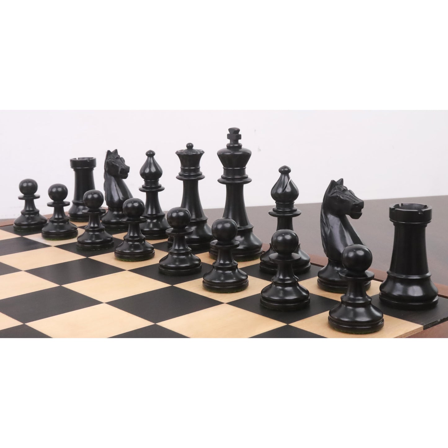 French Grandmaster's Staunton Chess Set- Chess Pieces Only- Antiqued Boxwood- 4.1" King