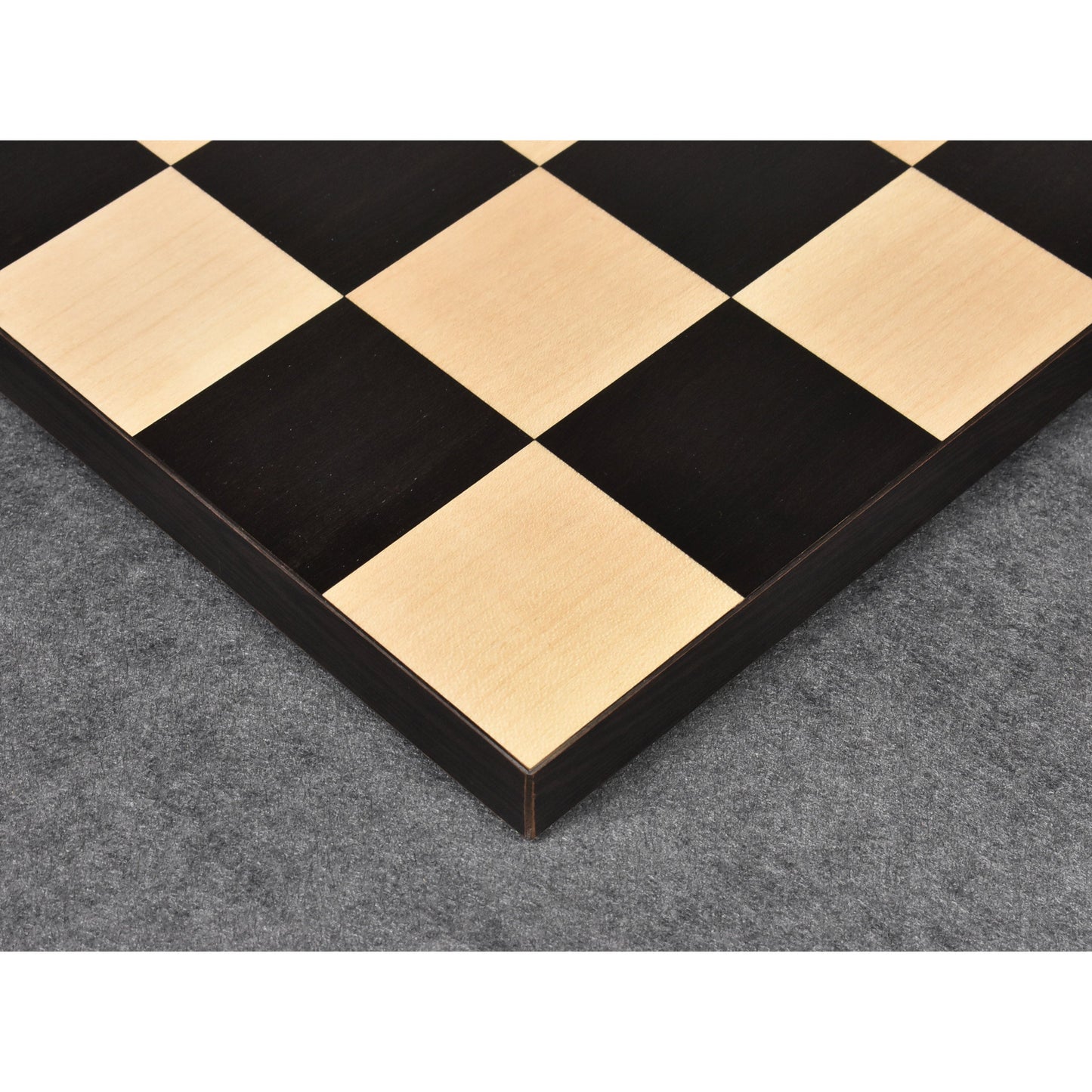 Borderless Chess board - 55 mm Square - Solid Ebony & Maple Wood - 17.7 inch