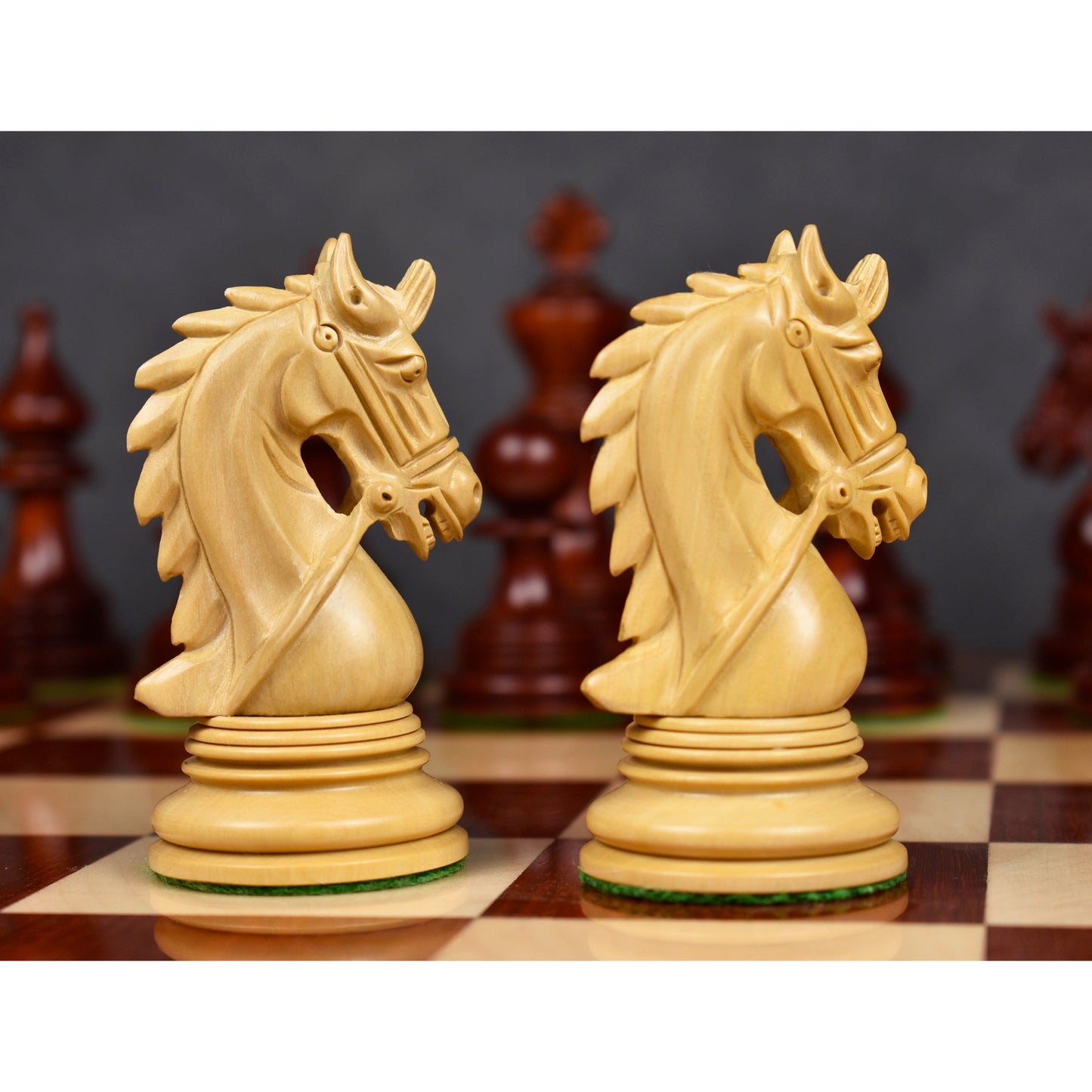 4.3" Napoleon Luxury Staunton Chess Set- Chess Pieces Only - Triple Weight Bud Rosewood