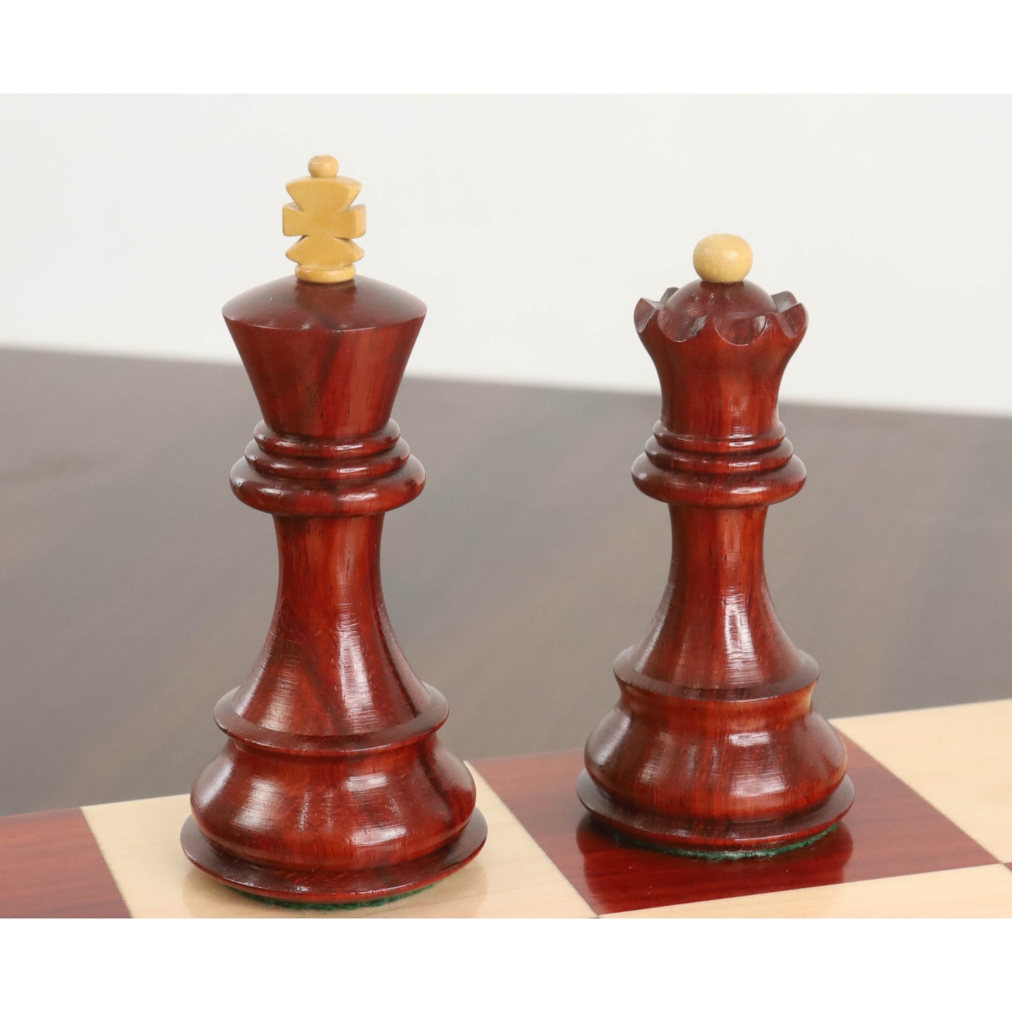 3.9" Russian Zagreb 59' Chess Set- Chess Pieces Only - Double Weighted Bud Rose Wood