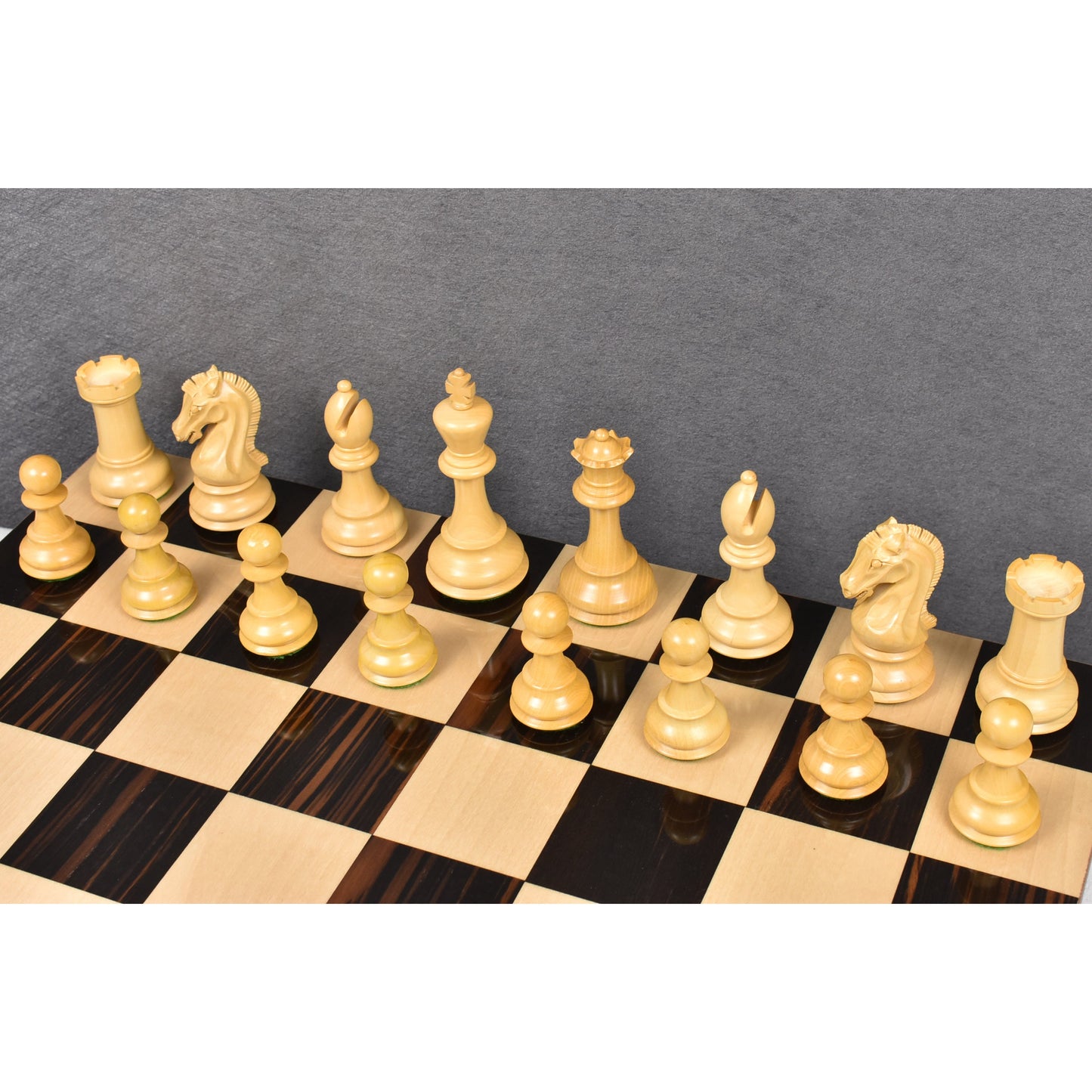 Slightly Imperfect 3.9" Craftsman Series Staunton Chess Set - Chess Pieces Only-Triple weighted Ebony Wood