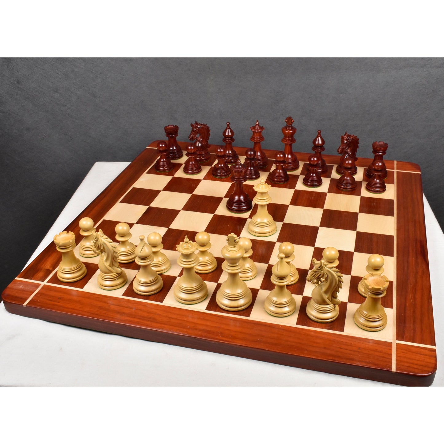 4.3" Napoleon Luxury Staunton Chess Set- Chess Pieces Only - Triple Weight Bud Rosewood