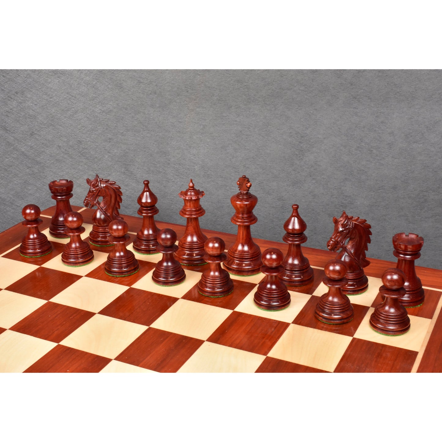 4.3" Napoleon Luxury Staunton Chess Set- Chess Pieces Only - Triple Weight Bud Rosewood