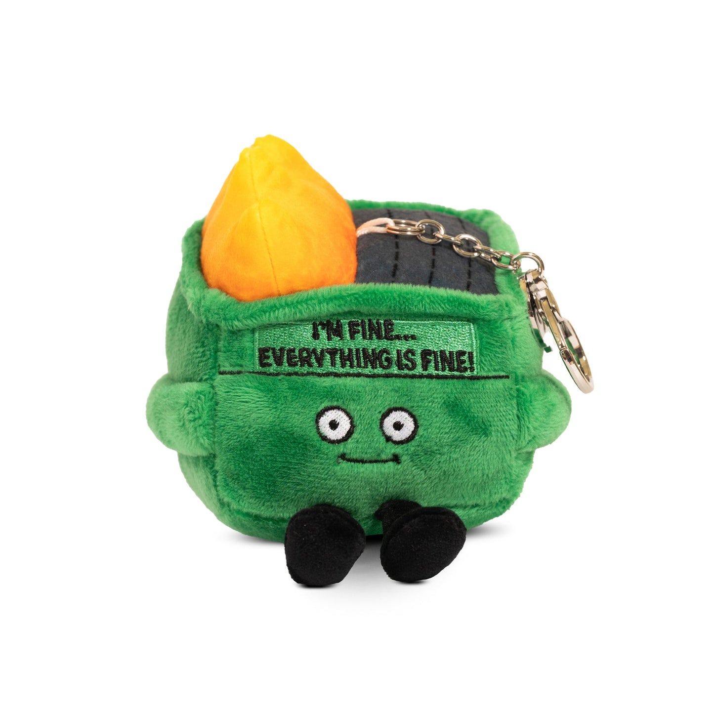 "I'm Fine...Everything's Fine" Dumpster Fire Plush Bag Charm