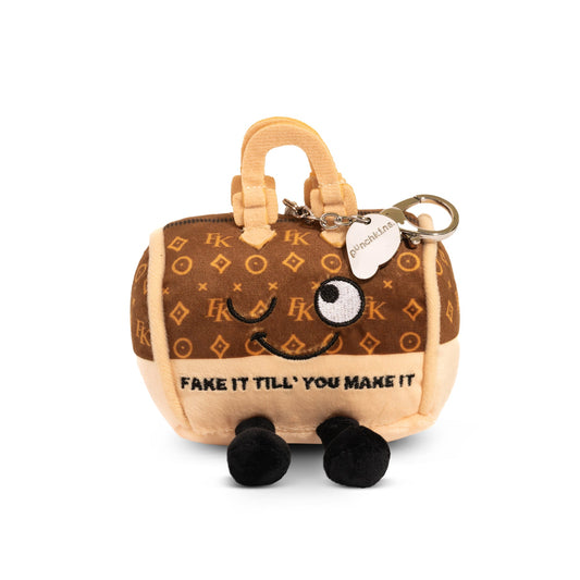 "Fake It Til You Make it" Purse Plush Bag Charm