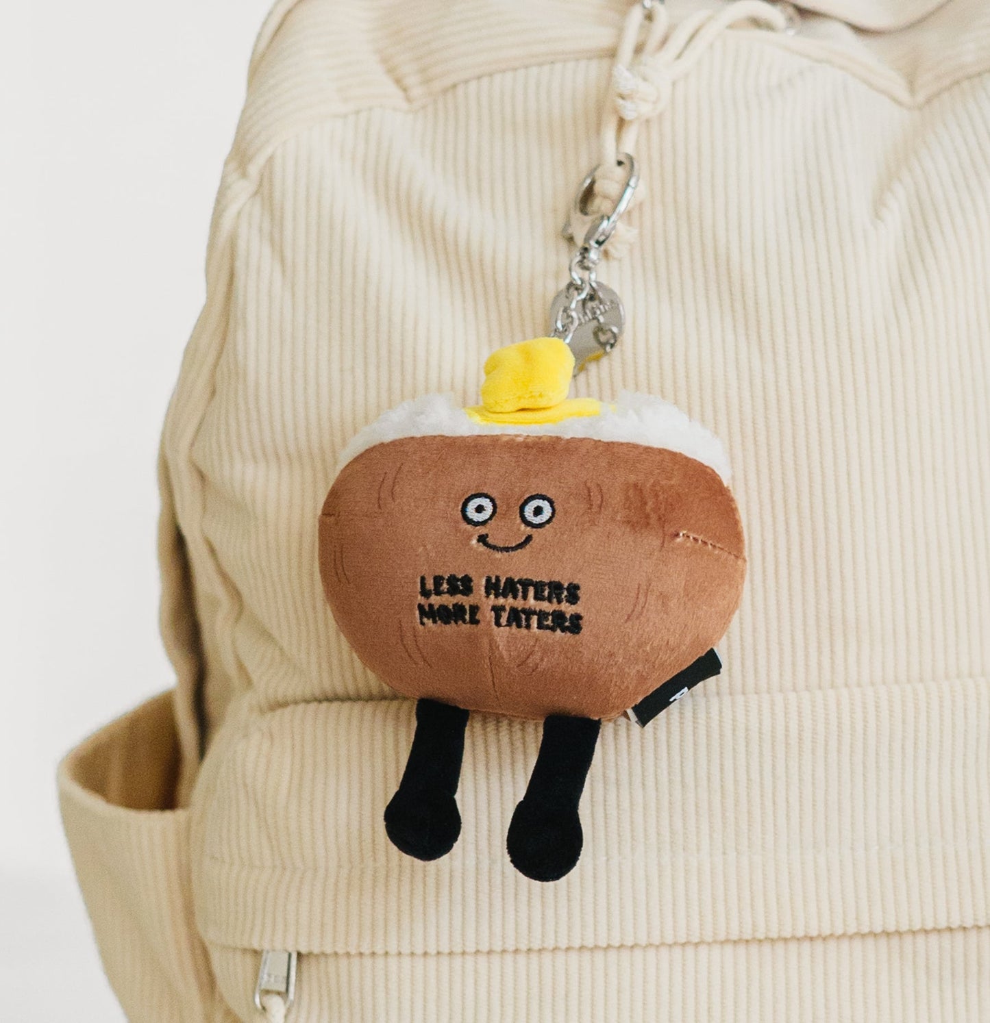 "Less Haters More Taters" Potato Plush Bag Charm