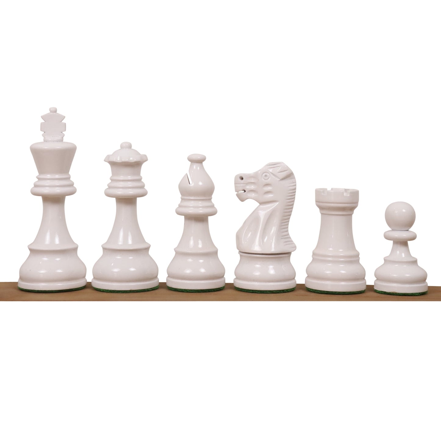 3.8" Black & Ivory White Painted Staunton Chess Set- Chess Pieces Only - Weighted Boxwood