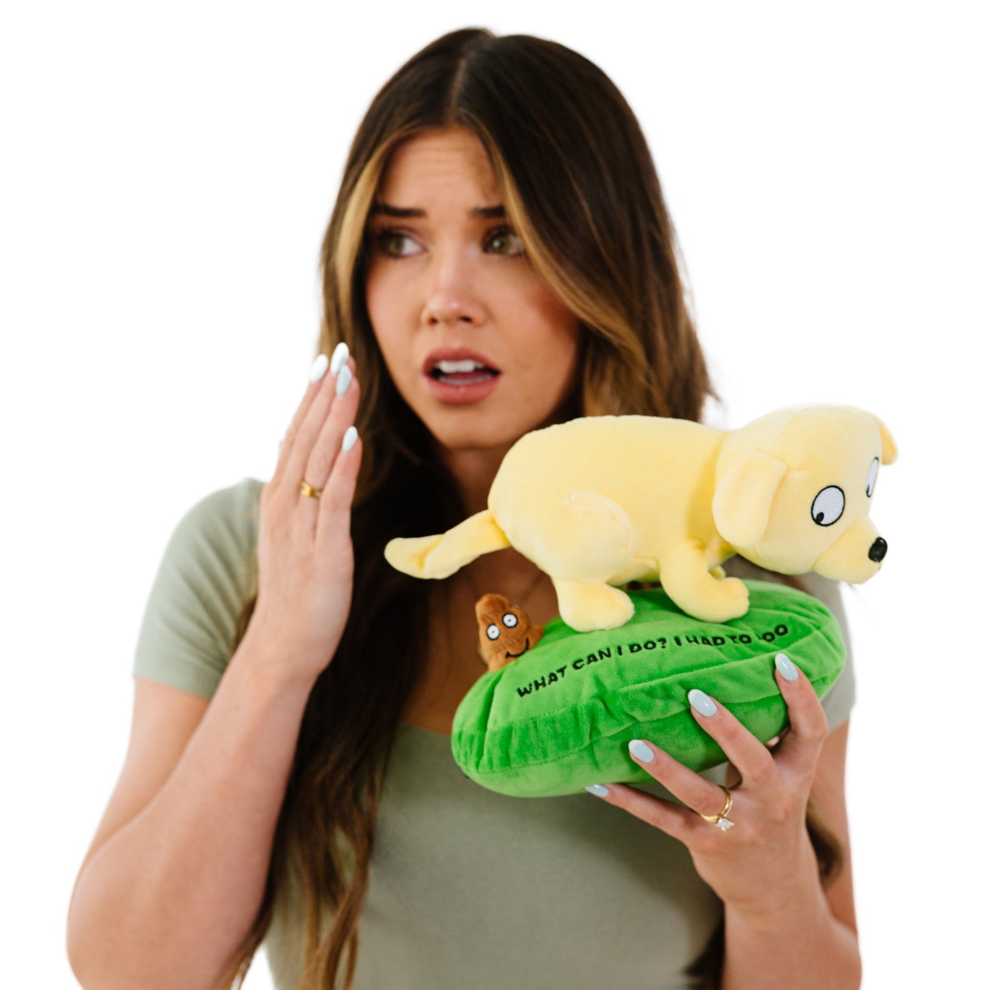 "What Can I Do? I Had to Poo" Pooping Dog Plushie