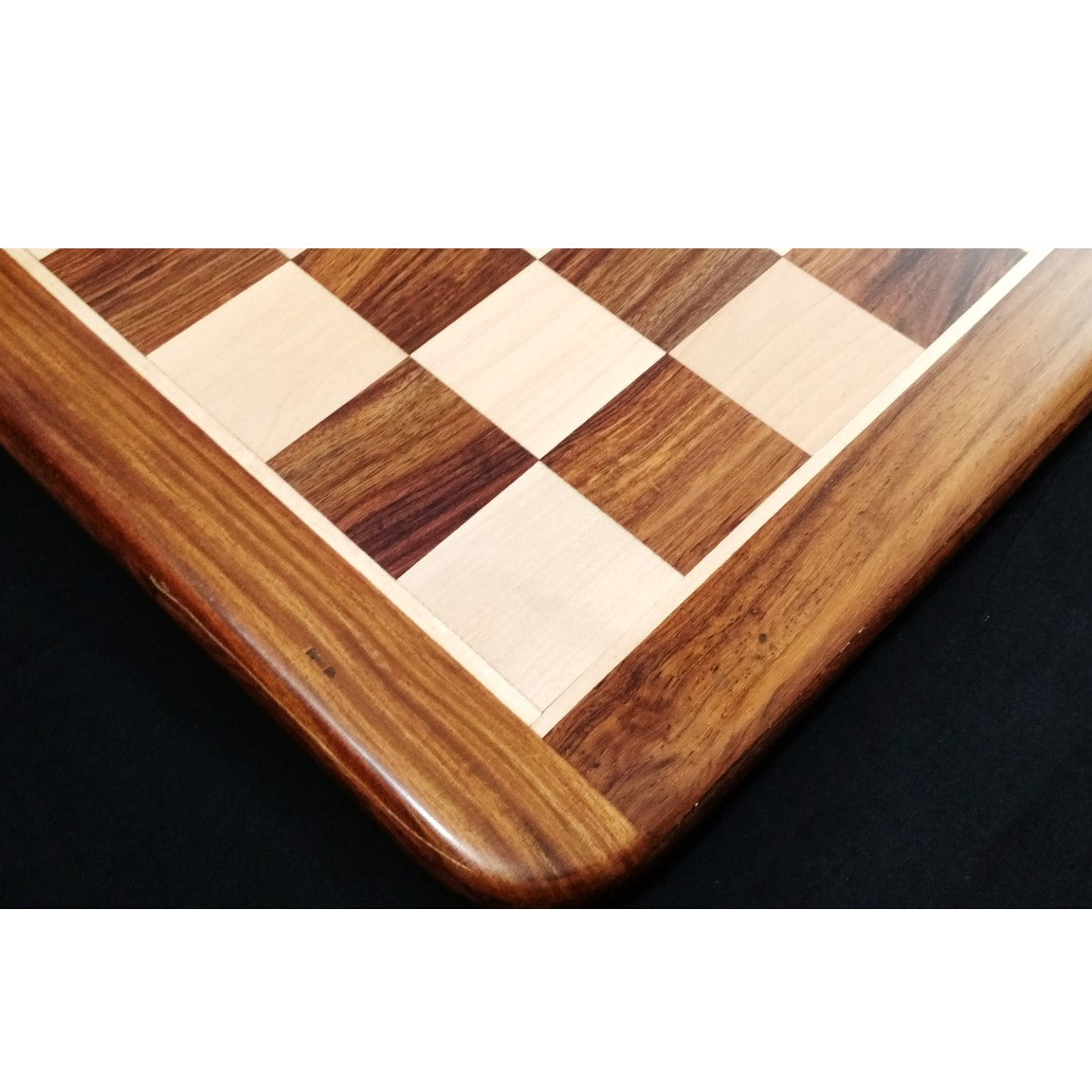 19" Inlaid Wood Chess board -Golden Rosewood & Maple Wood