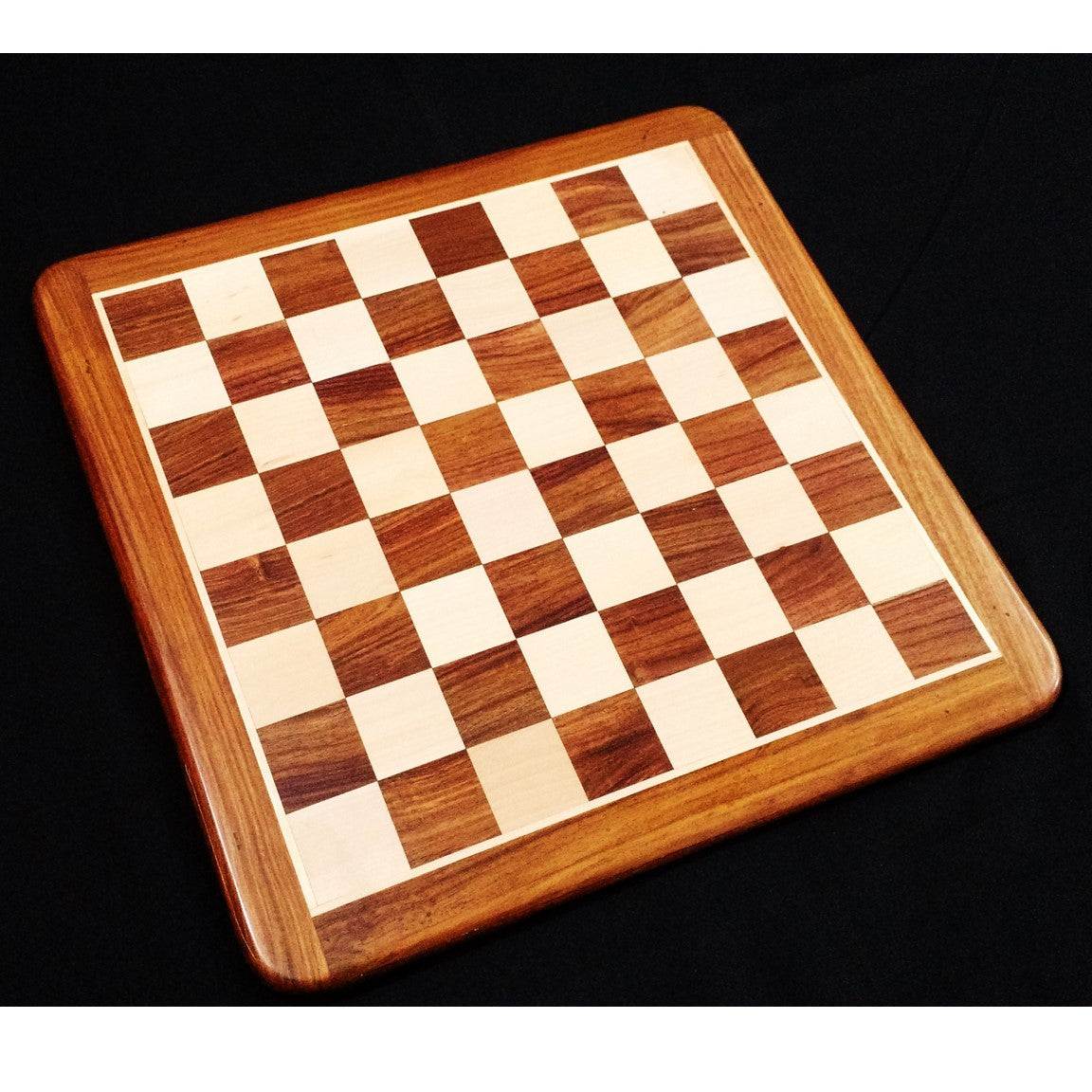 19" Inlaid Wood Chess board -Golden Rosewood & Maple Wood