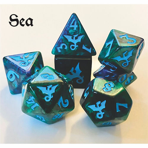 Swirl Dragon Sea Dice Set