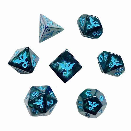 Swirl Dragon Sea Dice Set