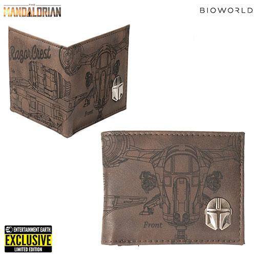 Star Wars: Mandalorian Etched PU Bifold Wallet - Entertainment Earth Exclusive