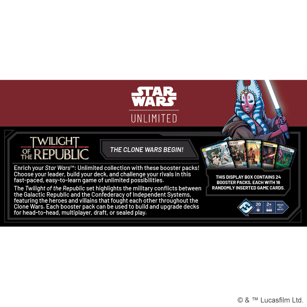 Star Wars Unlimited - Twilight of the Republic: Booster Box