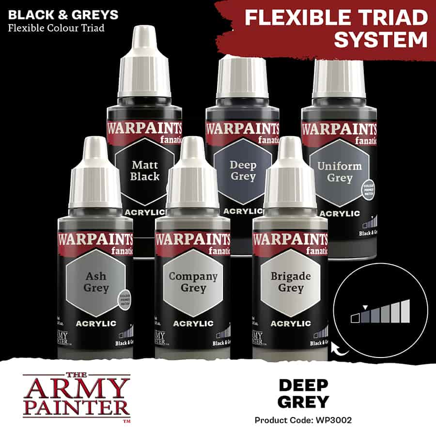 The Army Painter: Warpaints Fanatic: Acrylic: Deep Grey 18ml