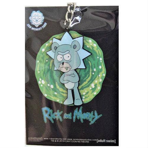 Zen Monkey: **SEASON 4 EPISODE 1** Teddy Rick - Rick and Morty Enamel Keychain